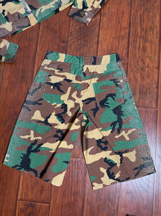 Crusted Camo Jorts