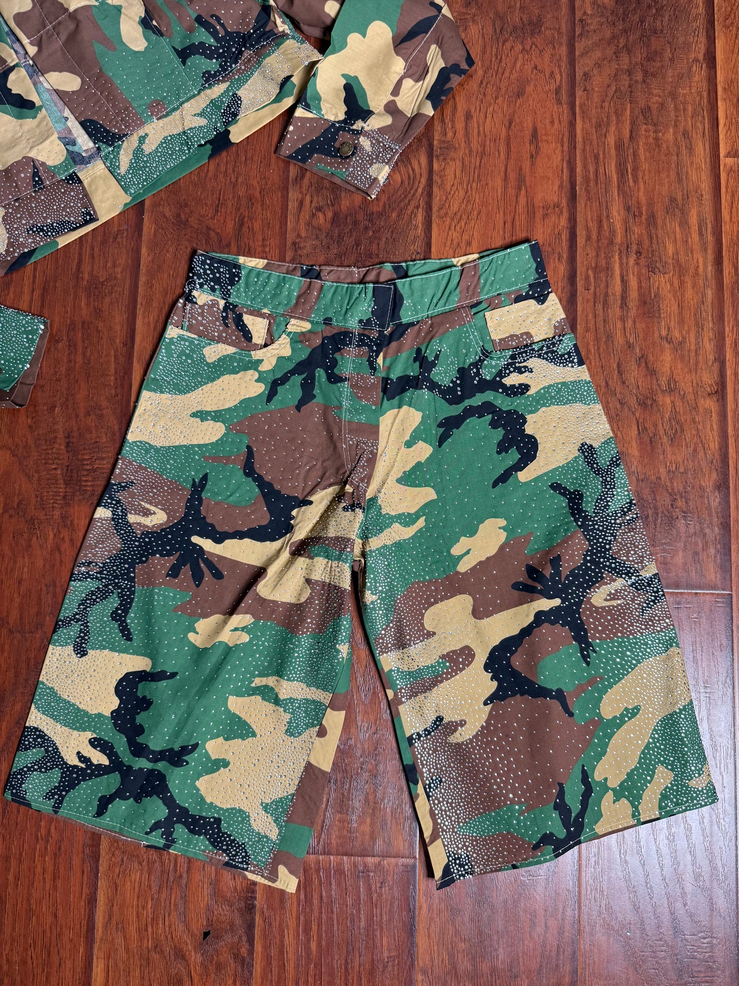 Crusted Camo Jorts