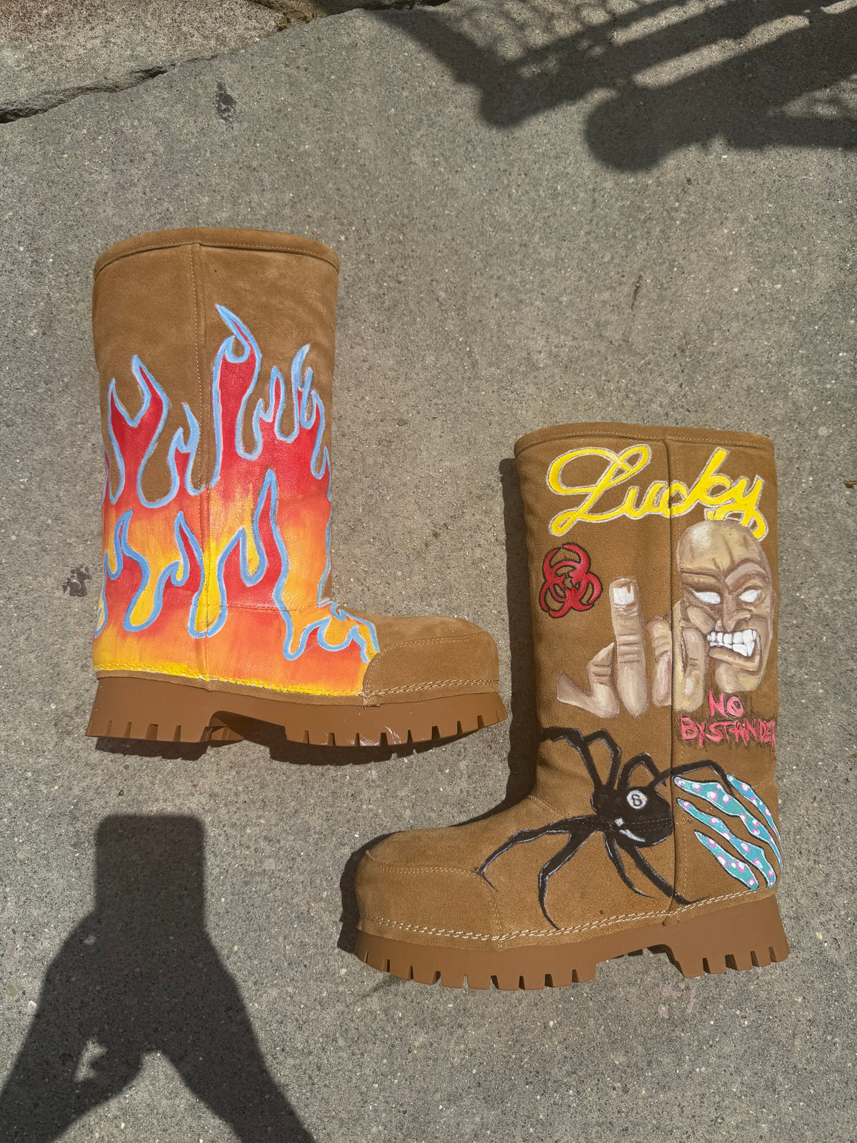 painting on my boots