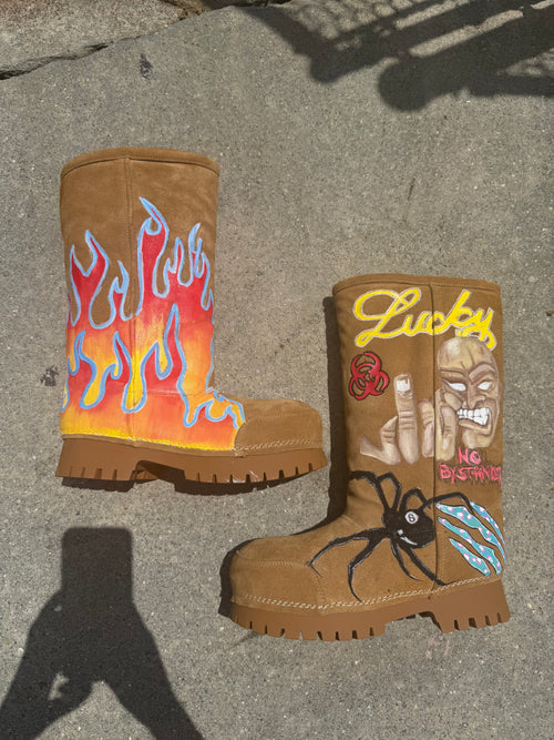 painting on my boots