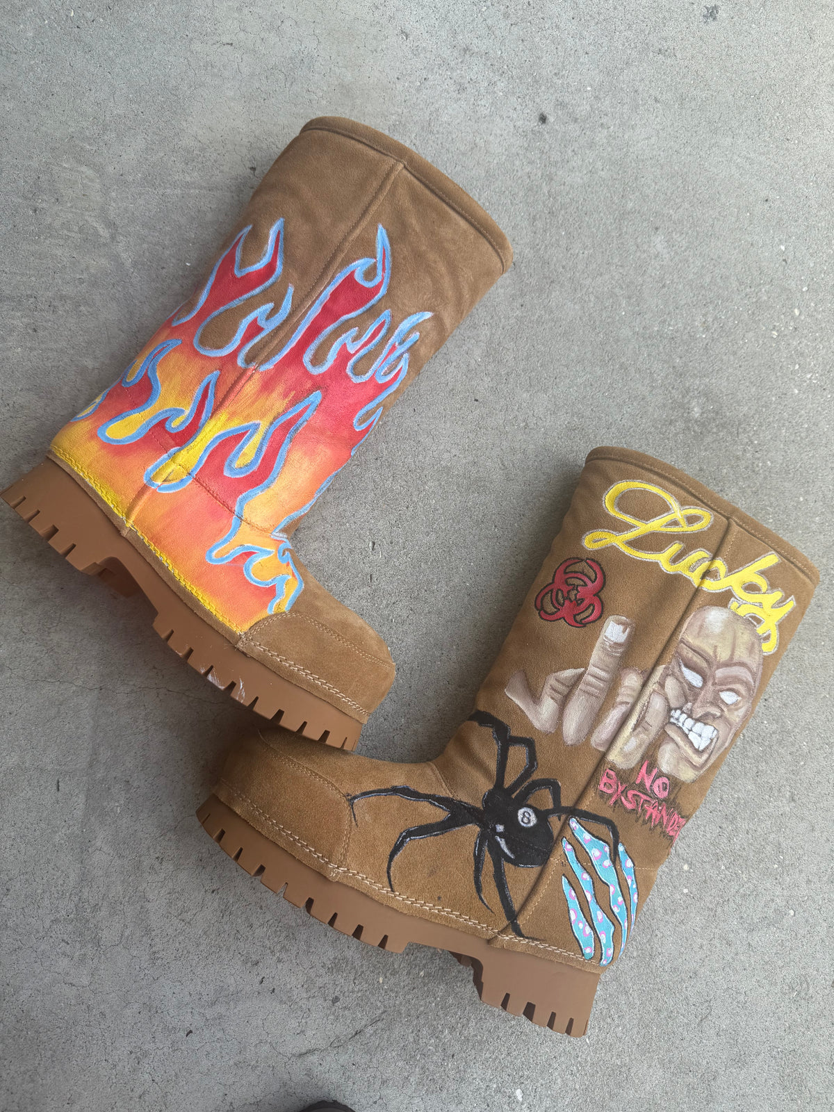 painting on my boots