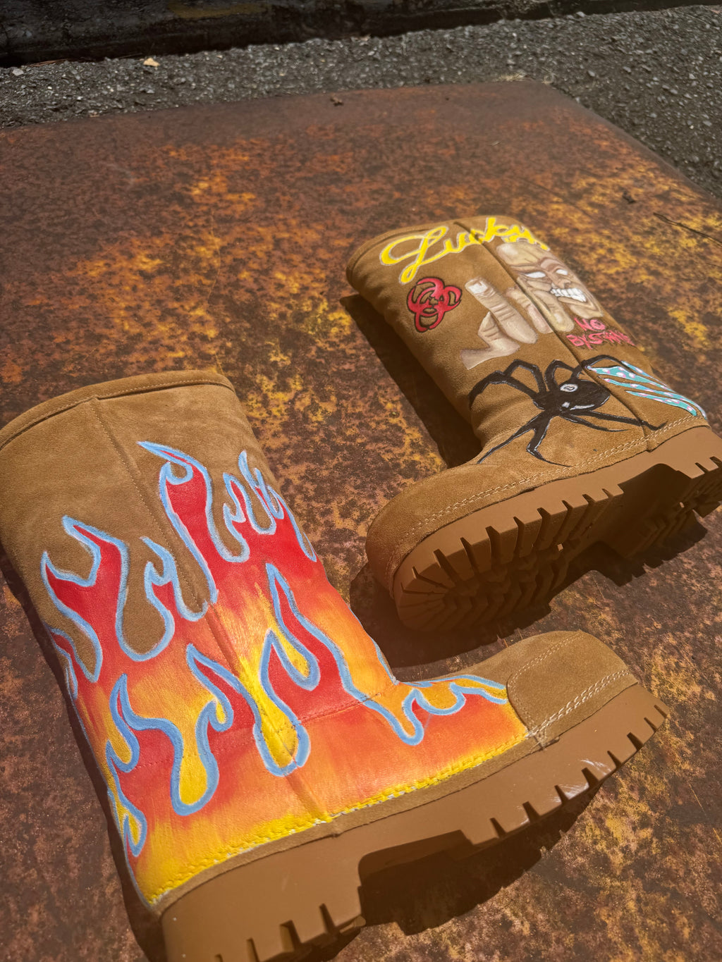 painting on my boots
