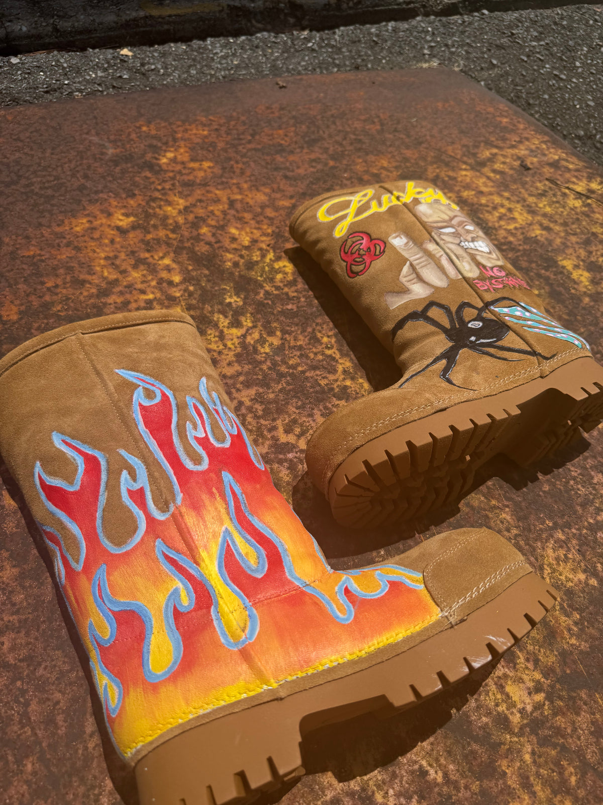painting on my boots