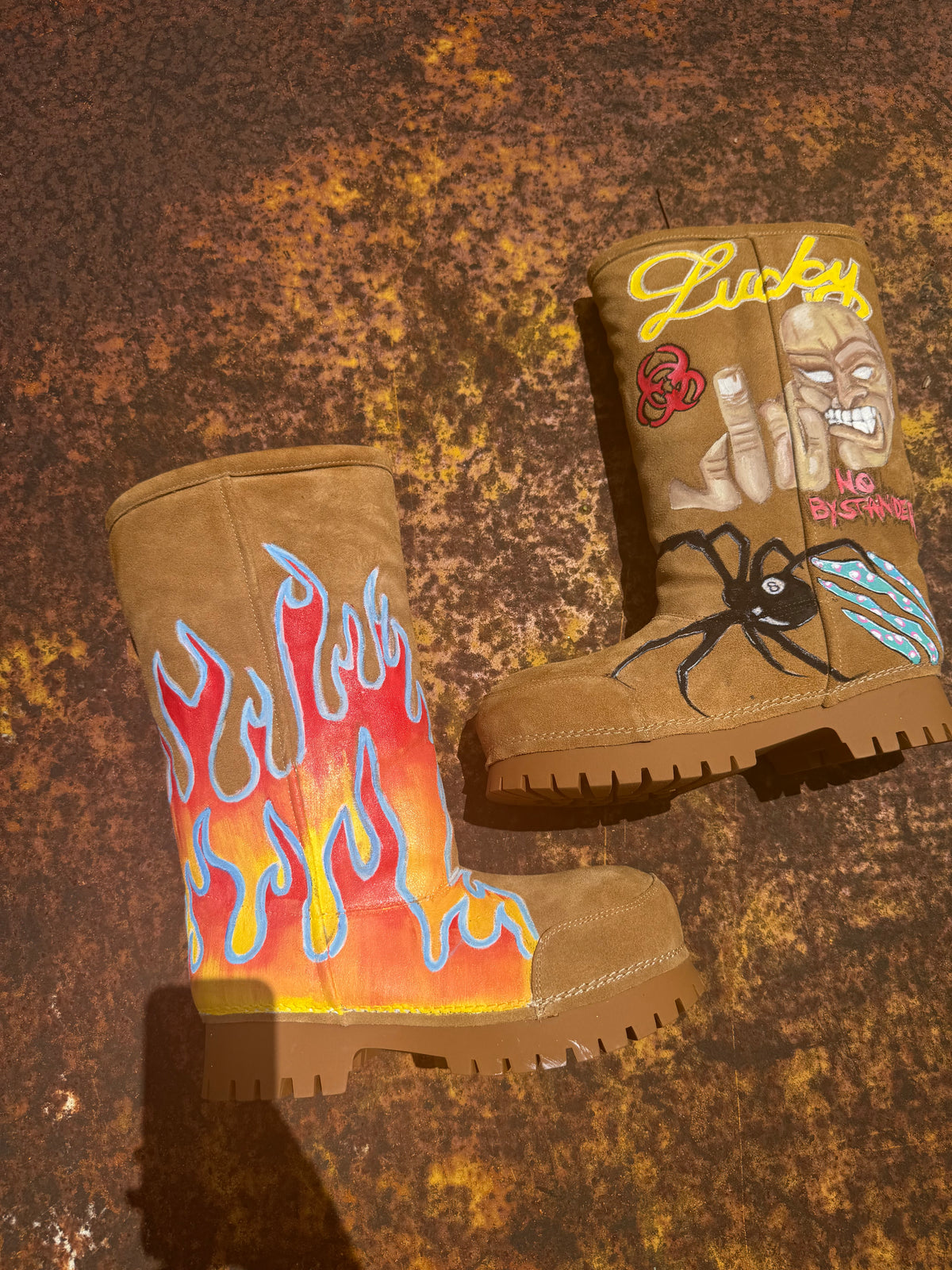 painting on my boots